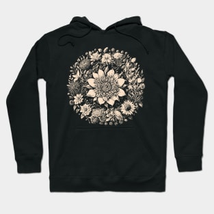 Monochrome Bloom Hoodie